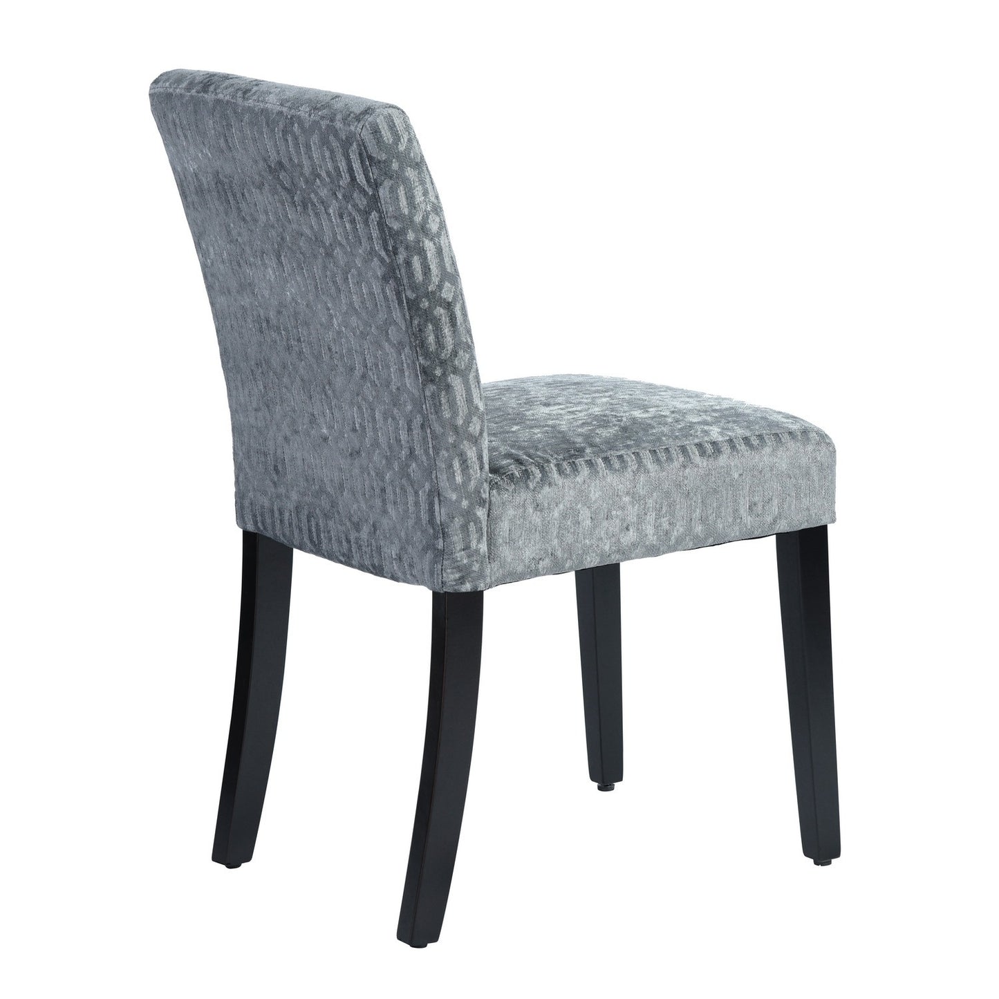 Upholstered Dining Chairs Set of 2 Modern Dining Chairs with Solid Wood Legs, Grey