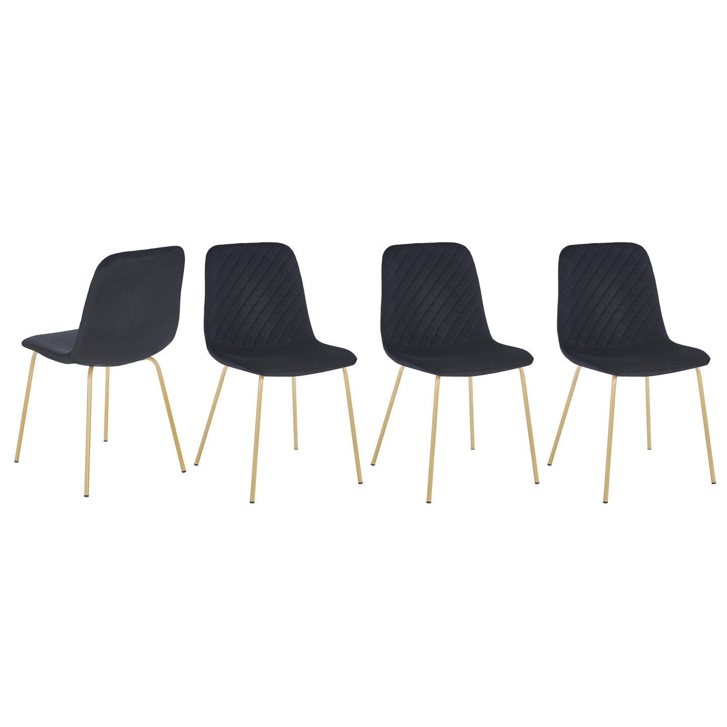 Dining chair set of 4 PCS (BLACK), Modern style, New technology, Suitable for restaurants, cafes, taverns, offices, living rooms, reception rooms.Simple structure, easy installation.