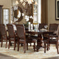 Traditional Dining Table 1pc Brown Cherry Finish Double Pedestal Base Separate Extension Leaf Dining Furniture