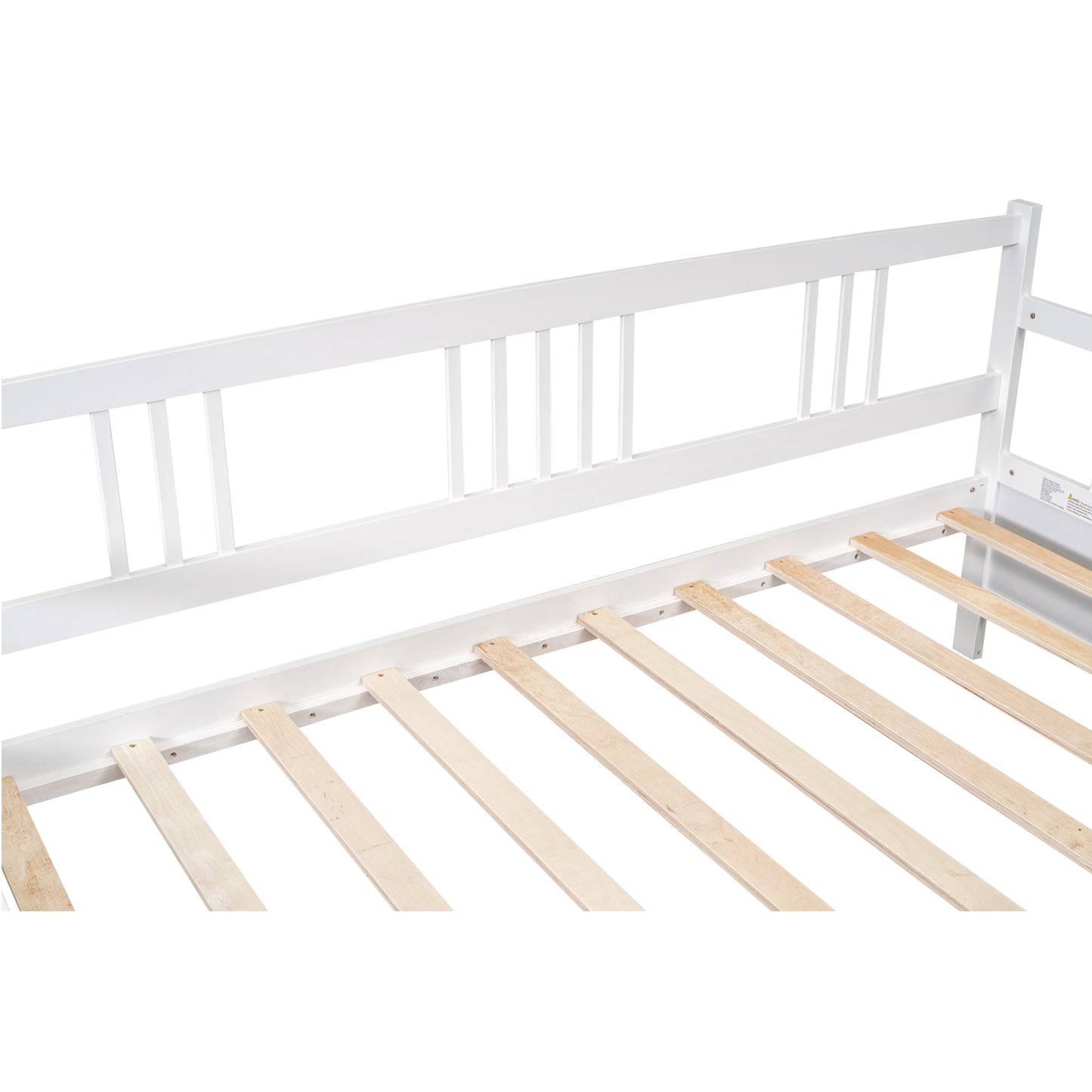 Twin Size Daybed Wood Bed with Two Drawers, White