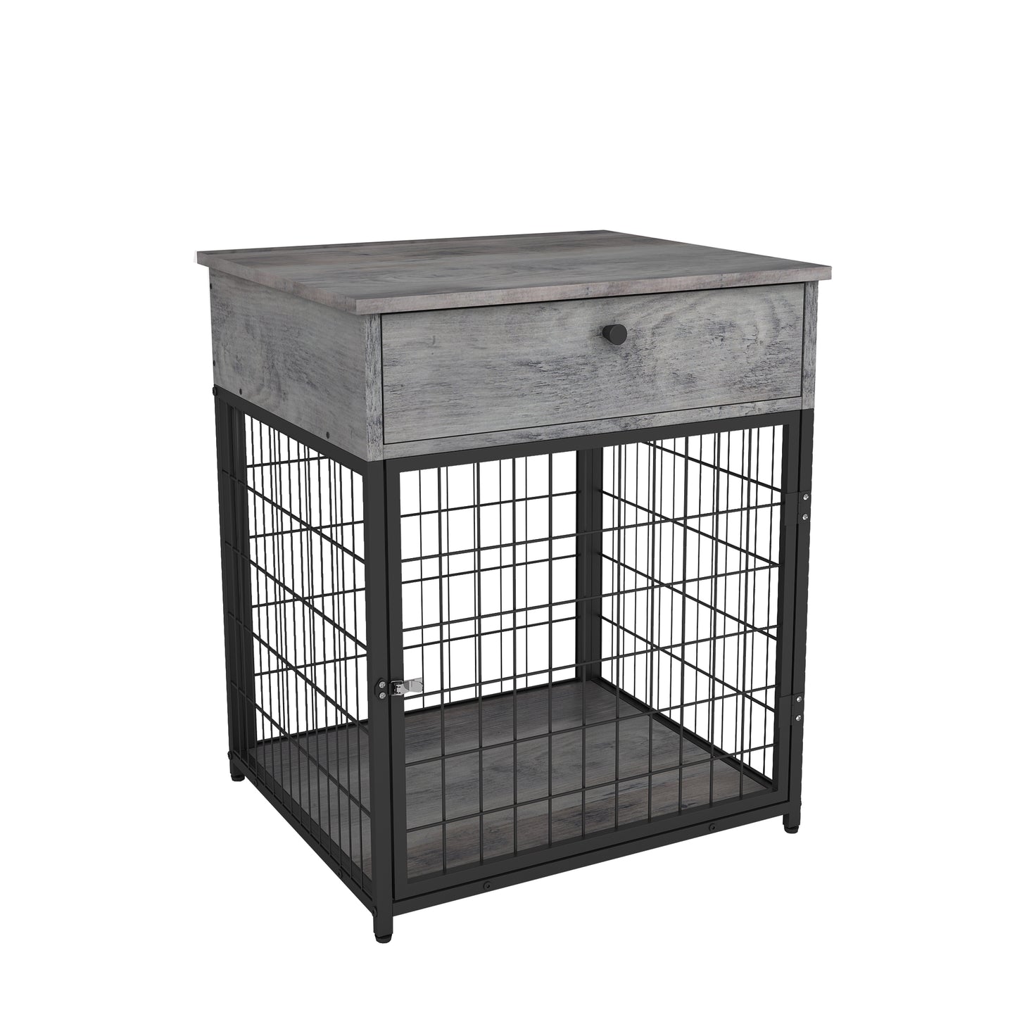 Furniture Dog Crates for small dogs Wooden Dog Kennel Dog Crate End Table, Nightstand (Grey)