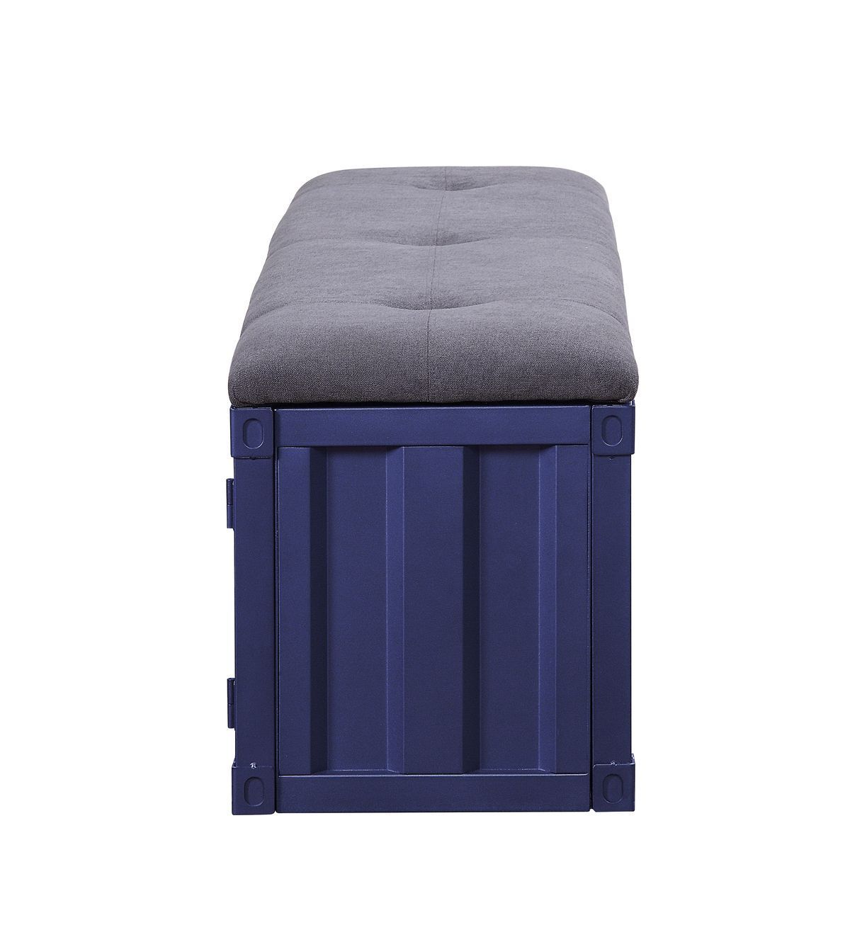 Cargo Bench (Storage), Gray Fabric & Blue