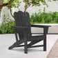 Resistant Adirondack Chair for Patio Deck Garden Fire Pit Chair, 
Composite Adirondack Chair, Black, 1 piece.