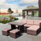 Economical Mini Style Outdoor PE Rattan Sofa Set of 5