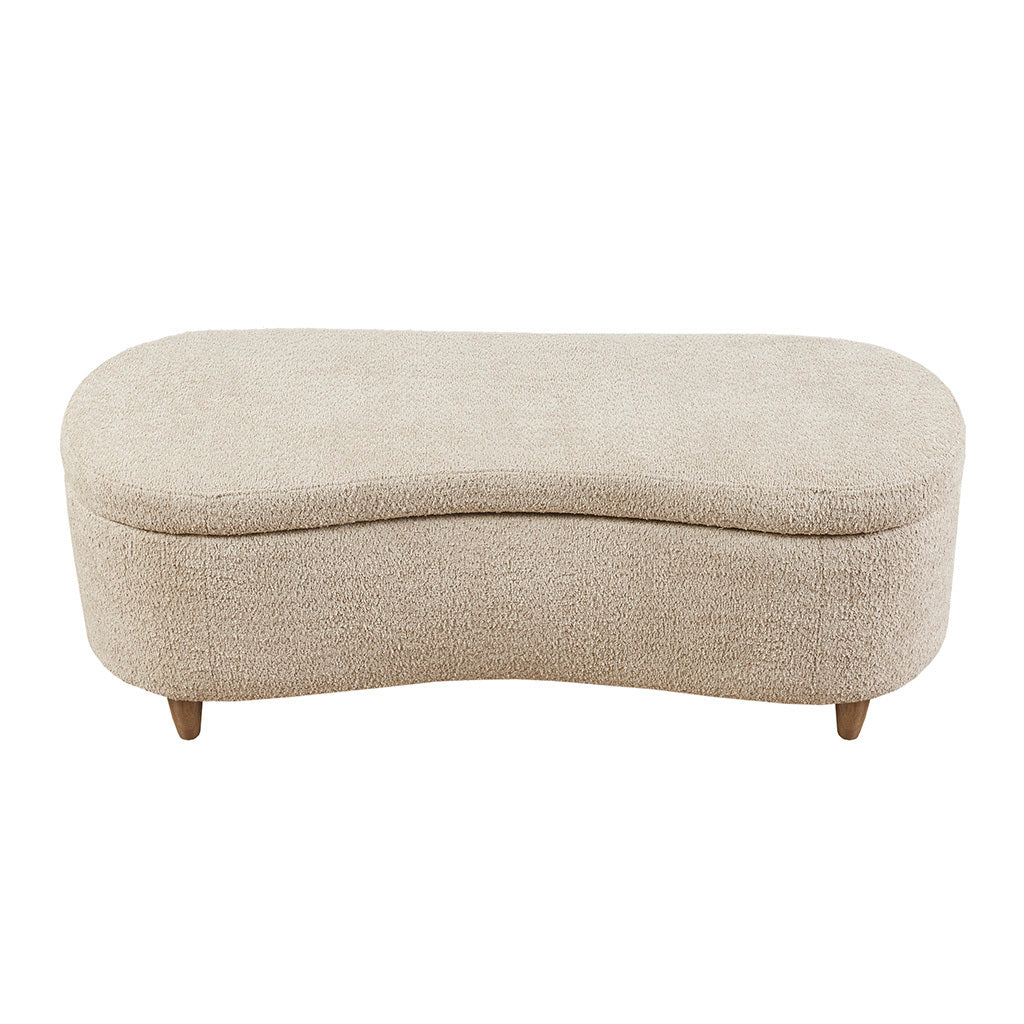 Bailey Boucle Flip Top Storage Bench