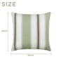Pack Of 2 Outdoor Pillow With Inserts, 18" x 18" - Green Strip