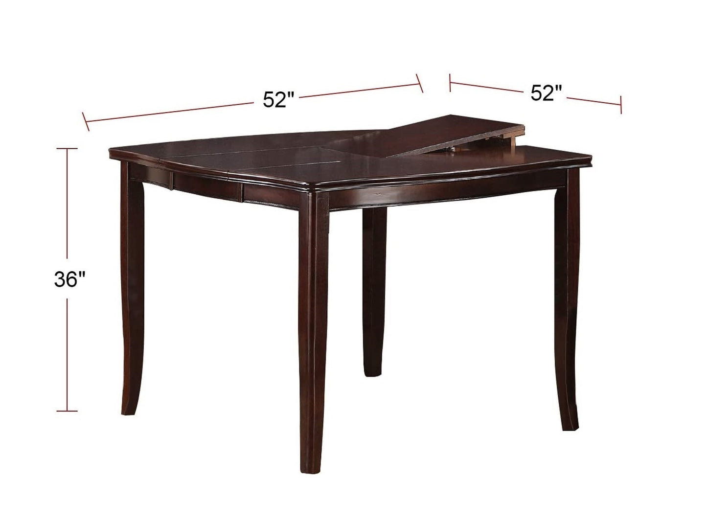 Contemporary Counter Height Dining 6pc Set Table w Butterfly Leaf 4x Chairs A Bench Brown Finish Rubberwood Chairs Cushions Kitchen Dining Room Furniture