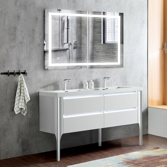 Bathroom Vanity LED Lighted Mirror-(Horizontal/Vertical)