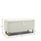 Basics Upholstered Storage Ottoman and Entryway Bench WHITE