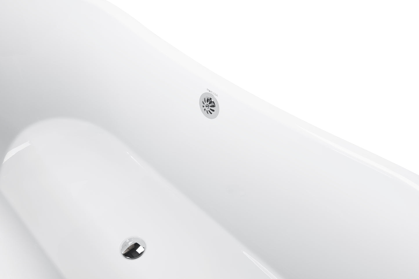 67" 100% Acrylic Freestanding Bathtub，Contemporary Soaking Tub，white bathtub