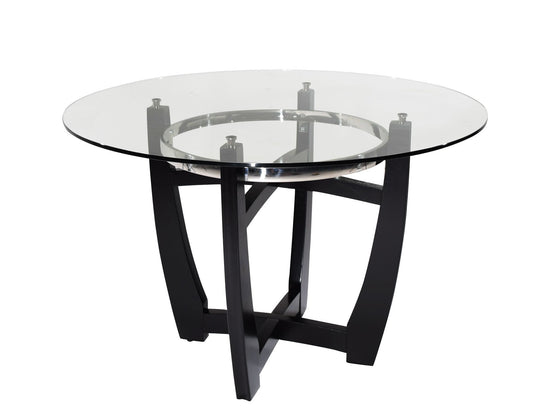 48" Inch Round Glass Top Dining Table