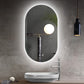 40X24 Inch Bathroom Mirror with Lights, Anti Fog Dimmable LED Mirror for Wall Touch Control, Frameless Oval Smart Vanity Mirror Vertical Hanging