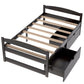 Twin size platform bed, with two drawers, espresso (New)