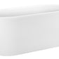 59" Acrylic Alcove Freestanding Soaking White Bathtub Oval-shaped
