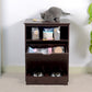 Pet Feeder Station with Storage,Made of MDF and Waterproof Painted,Dog and Cat Feeder Cabinet with Stainless Bowl