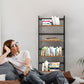Bookshelf, Ladder Shelf, 4 Tier Tall Bookcase, Modern Open Book Case for Bedroom, Living Room, Office (Brown)