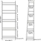 Ladder Shelf, 5 Tier Bamboo Bookshelf, Modern Open Bookcase for Bedroom, Living Room, Office, Natural