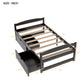 Twin size platform bed, with two drawers, espresso (New)
