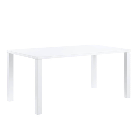 Pagan Dining Table in White High Gloss Finish