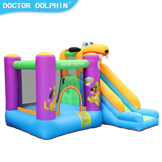 Oxford Fabric 420D+840D Green Dog inflatable castle bounce house slide and jumping 450W Blower