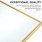 Full Length Mirror, Floor Mirror with Stand, Dressing Mirror, Bedroom Mirror with Aluminium Frame 65"x22", Gold