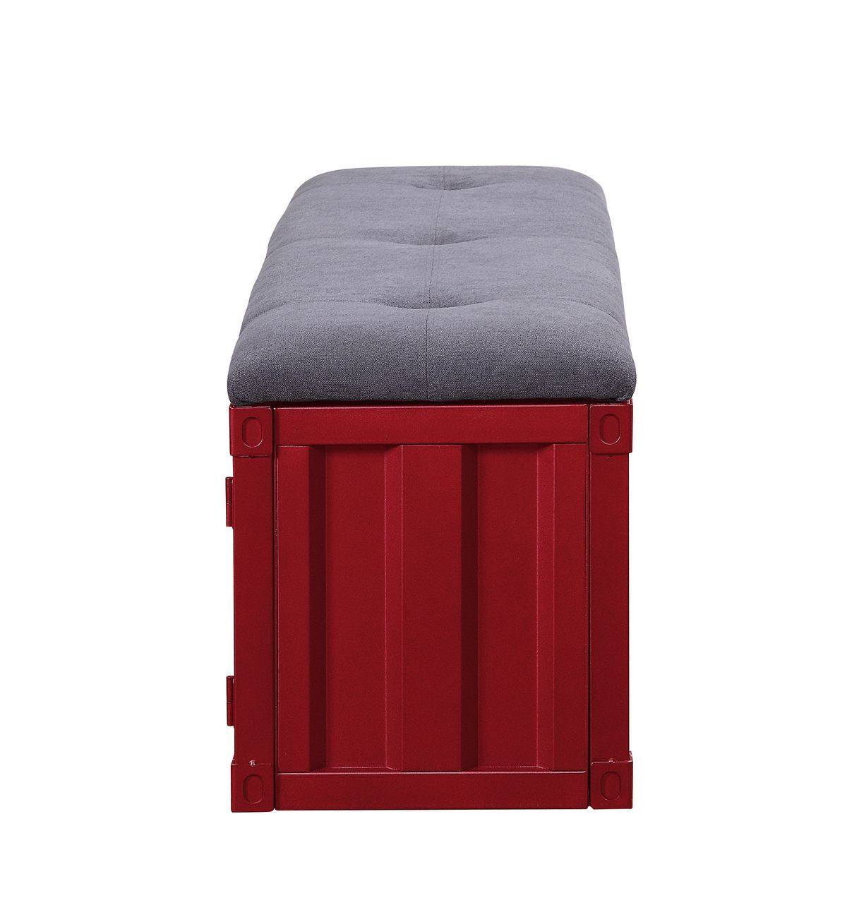 Cargo Bench (Storage), Gray Fabric & Red