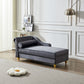 Modern Upholstery Chaise Lounge Chair with Storage Velvet (Grey)