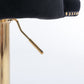 Golden Swivel Velvet Barstools Adjusatble Seat Height from 25-33 Inch, Modern Upholstered Bar Stools with Backs Comfortable Tufted for Home Pub and Kitchen Islandlack, Set of 2)
