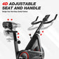 Stationary Bike 4D Adjustment Seat Spin Exercise Bikes with Adjustable Feet 260lbs Capacity Exercise Bikes (GHN980)