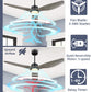 Blade LED Propeller Ceiling Fan with Remote Control 52inch (wood color)