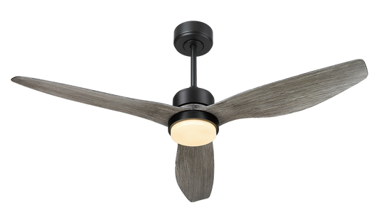 Blade LED Propeller Ceiling Fan with Remote Control 52inch (wood color)